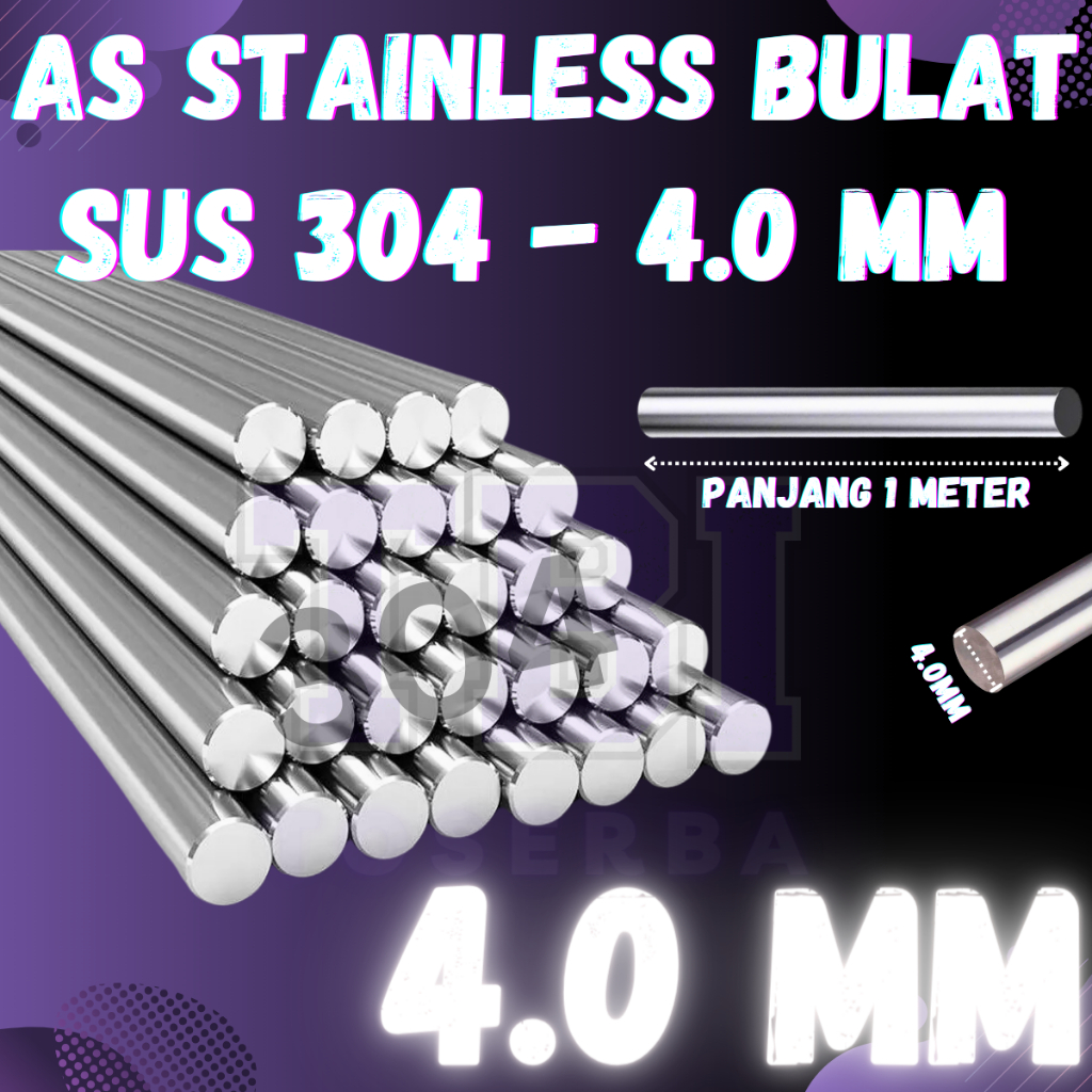 AS Stainless 304 Diameter 4MM | Behel Stainless | Roundbar Stainless