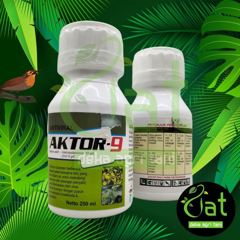 ANTIVIRUS AKTOR 9 250ML bahan aktif Hidroksilbenzoat dan ZnO
