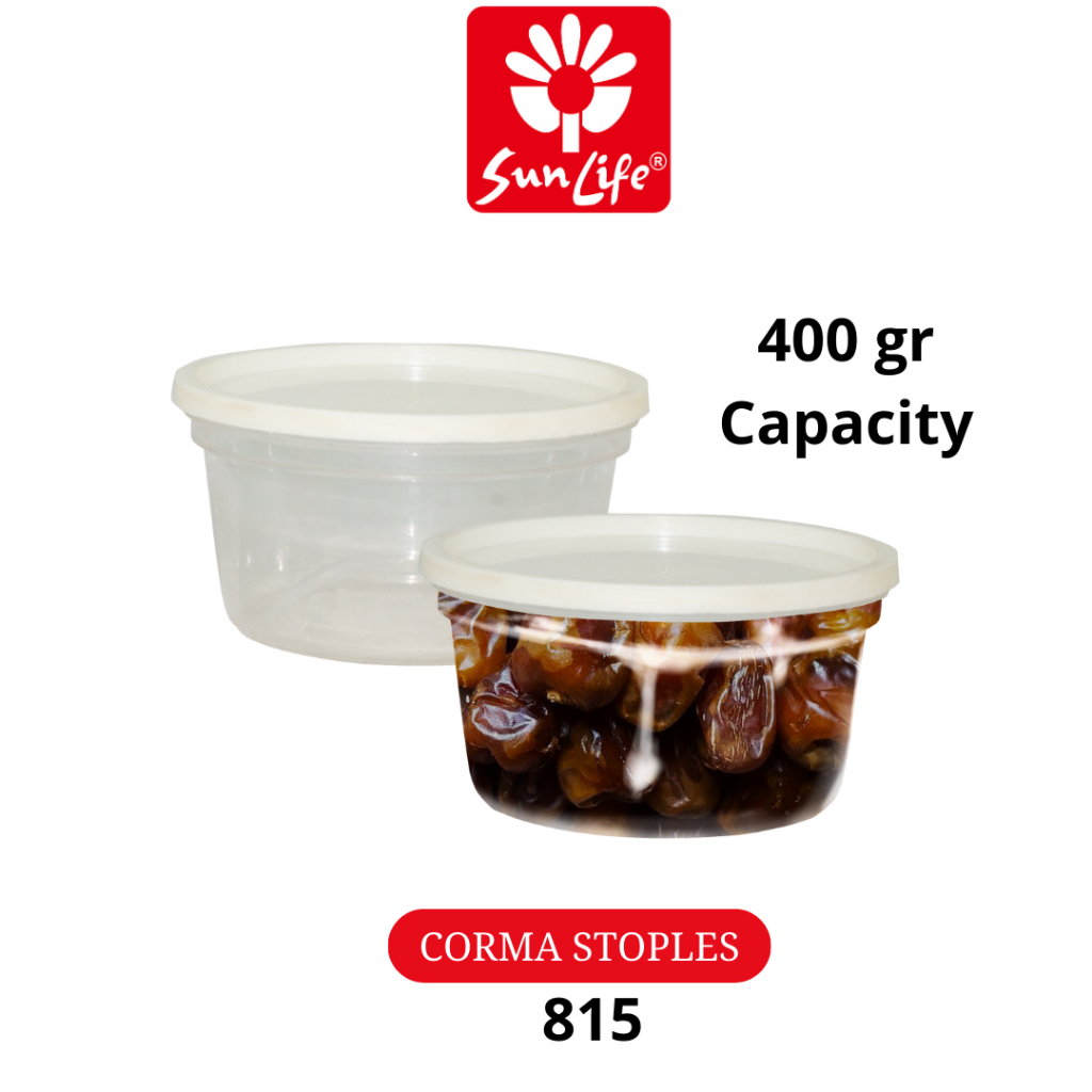 Sunlife Corma Stoples Toples Plastik Kue Kering Toples Kurma Serbaguna Kapasitas  400 gr (12 pcs) 81