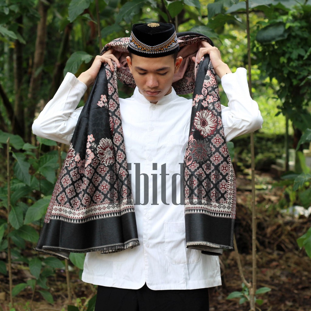 Sorban panjang kashmiri shawl premium ful bordir bahan wool