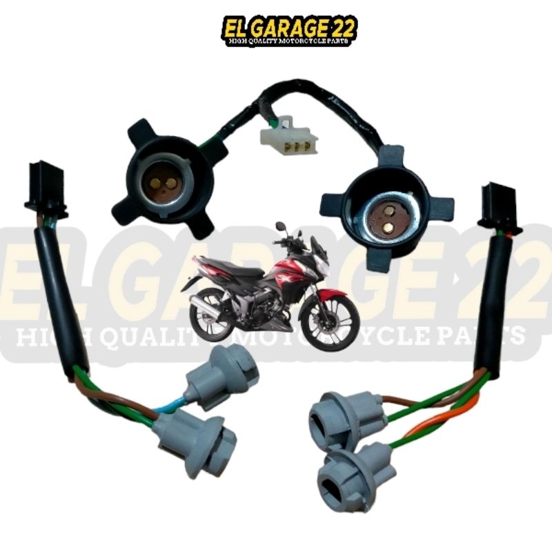 Fitting lampu depan sein senja honda CS1 /Cob piting lampu riting bohlam senja assy set stanley