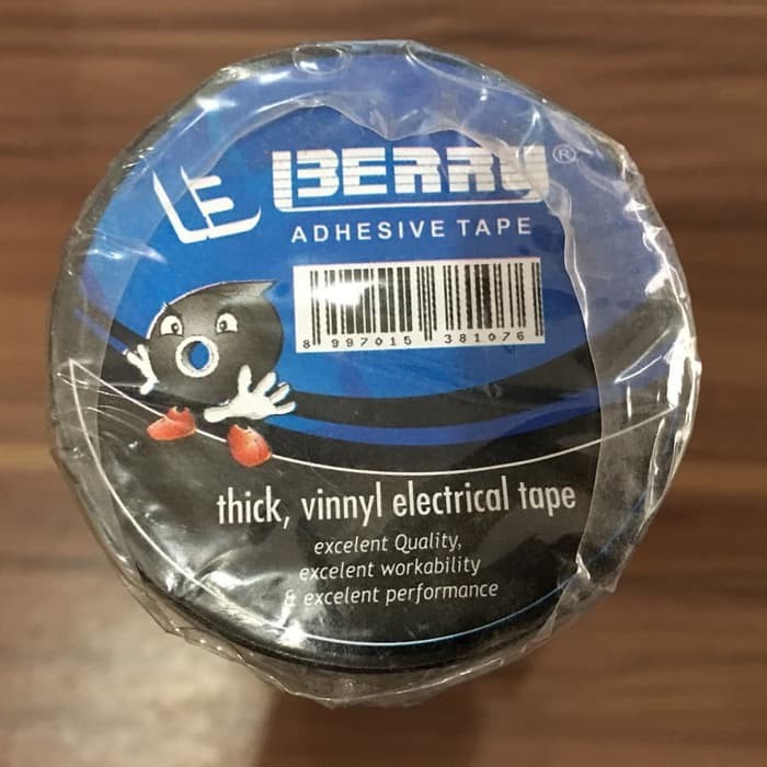Isolasi Hitam Kecil / Isolasi Kabel Listrik Merk Berry Tape 1/2inch