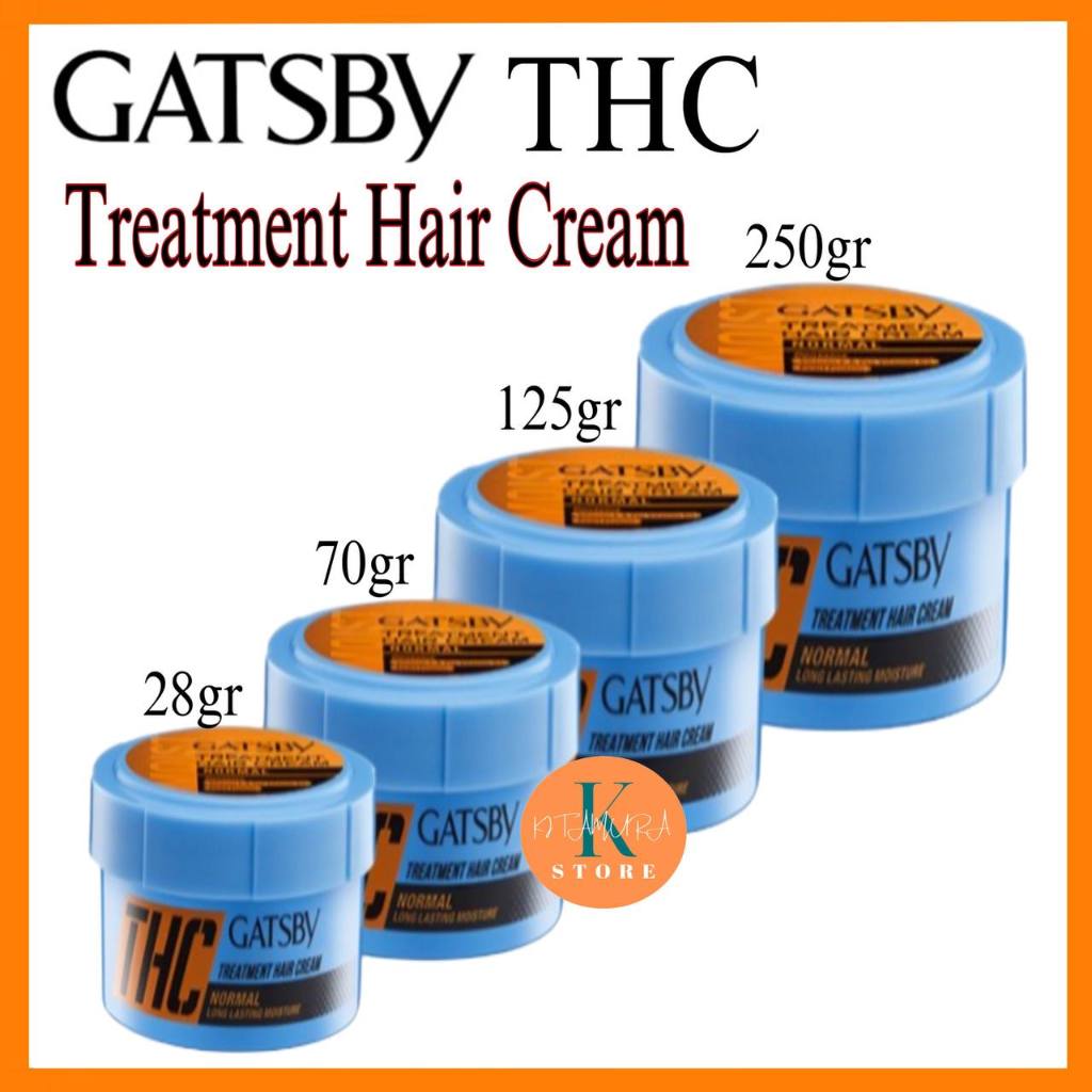 MINYAK RAMBUT PRIA GATSBY THC NORMAL TREATMENT HAIR CREAM BIRU