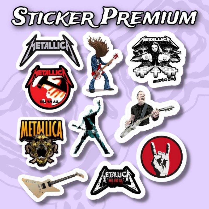 

Sticker Metallica Pack 10pcs Premium Waterproof