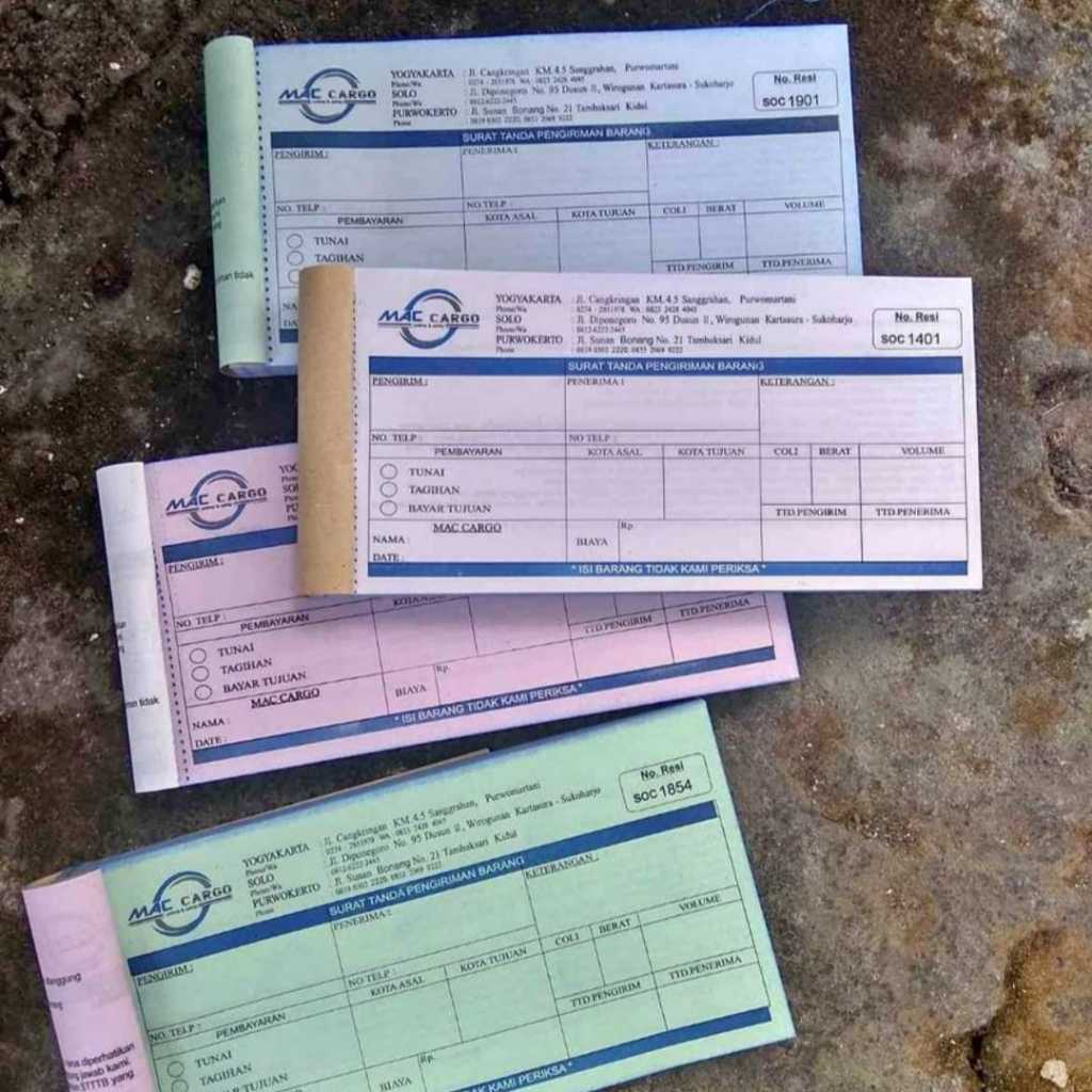 

Nota, Kwitansi, Invoice Surat Jalan Custom Anti Luntur