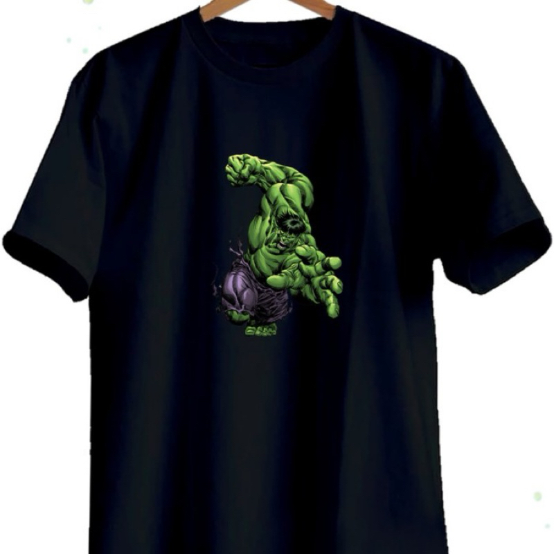 BAJU KAOS ATASAN ANAK COWOK / BAJU ANAK UNISEX MOTIF HULK BAHAN KATUN ADEM - PD556