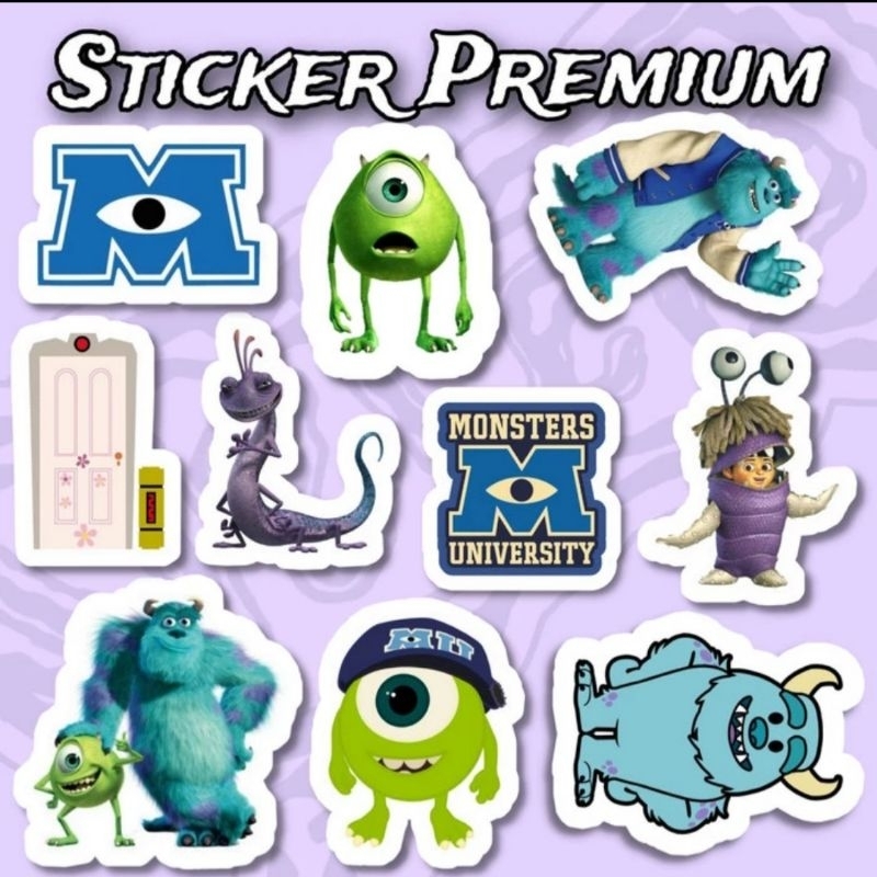 

Sticker monsters inc Pack 10pcs Premium Waterproof