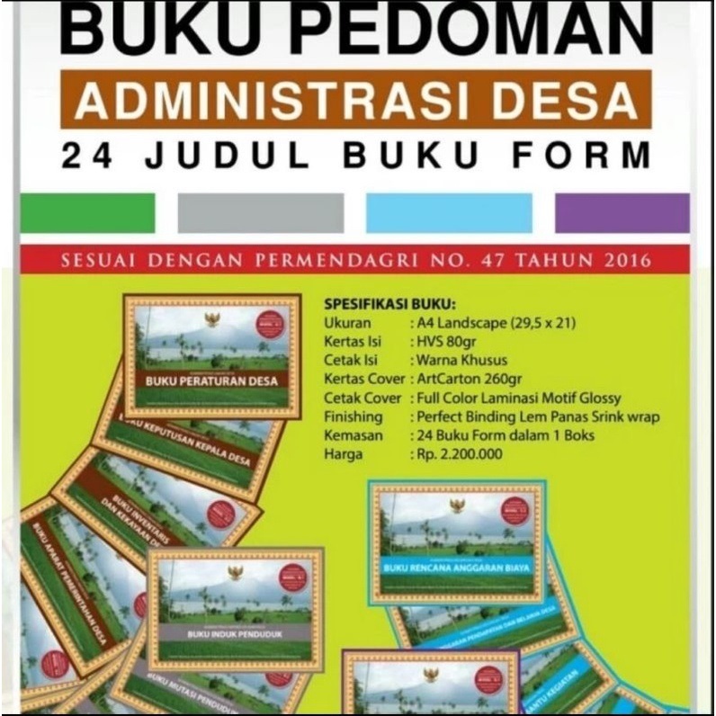 

Buku Pedoman Administrasi Desa - ( 1 Paket Isi 24 Jilid )