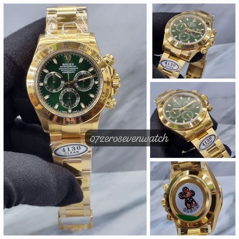 Jam Rolex Daytona 116508 Green Dial in Yellow Gold Clean Factory Fullset