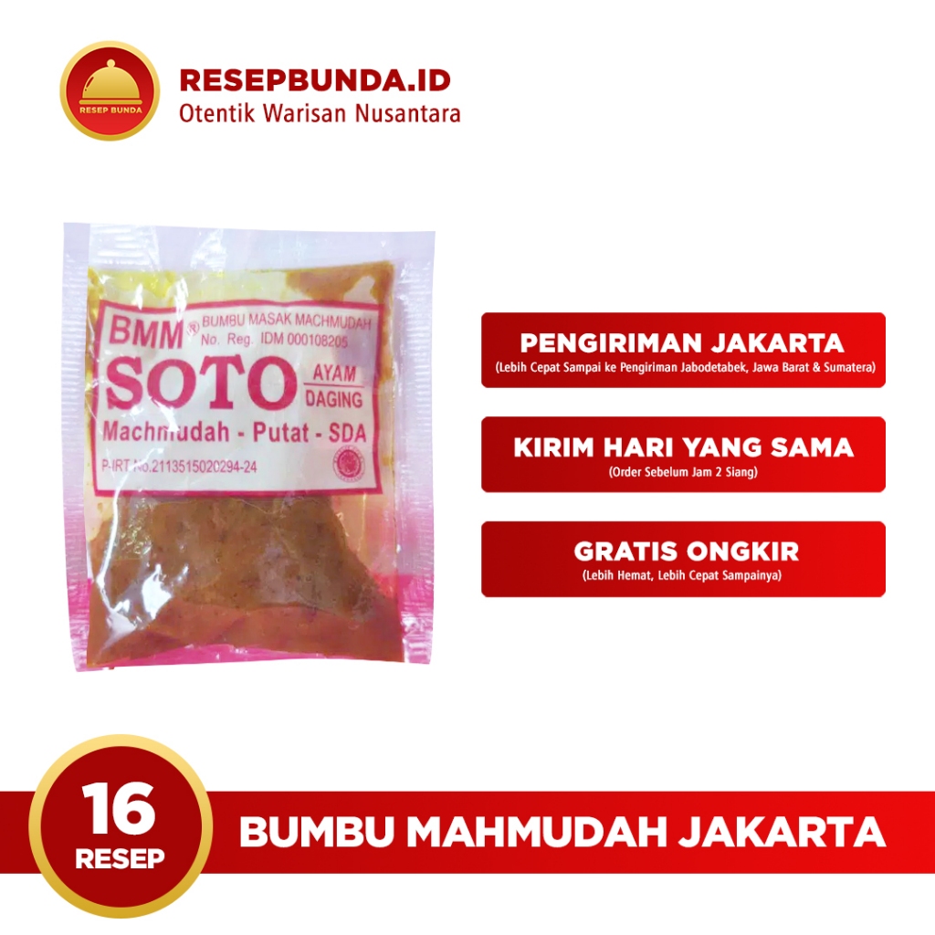 

Bumbu Machmudah Mahmudah BMM Sachet Asli Sidoarjo Bumbu Masak Instan Praktis Racik Rempah Dapur - 50 gr