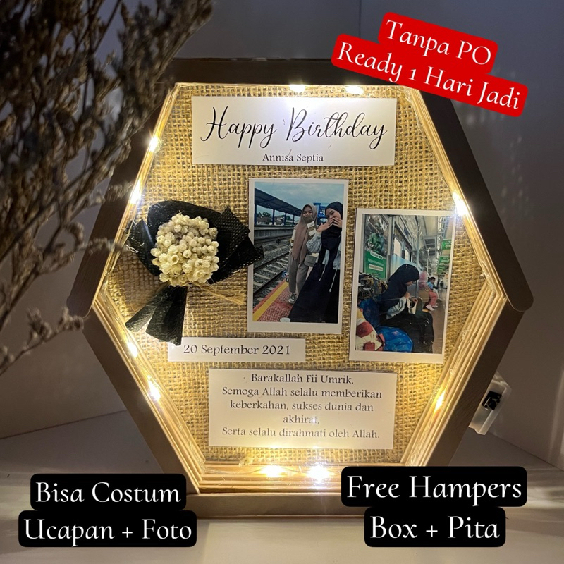 Ready, Proses 1 hari jadi  Flowers In Frame Termurah  Kado anniversary / Kado ulang tahun / Kado wis