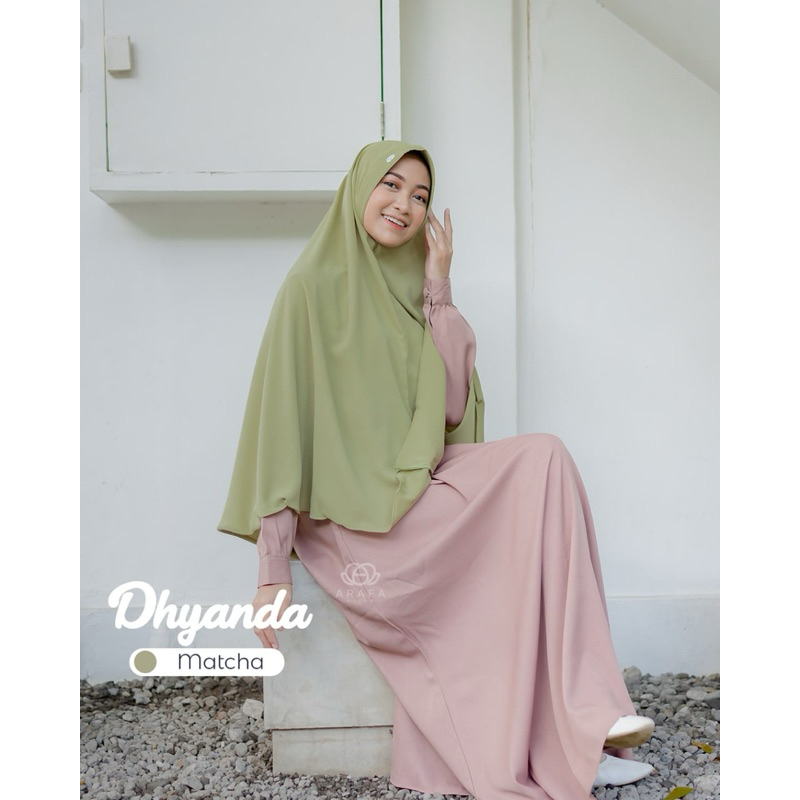Arafa Hijab - Khimar Dhyanda L | Hijab Syari Pet Antem Wolfis Premium