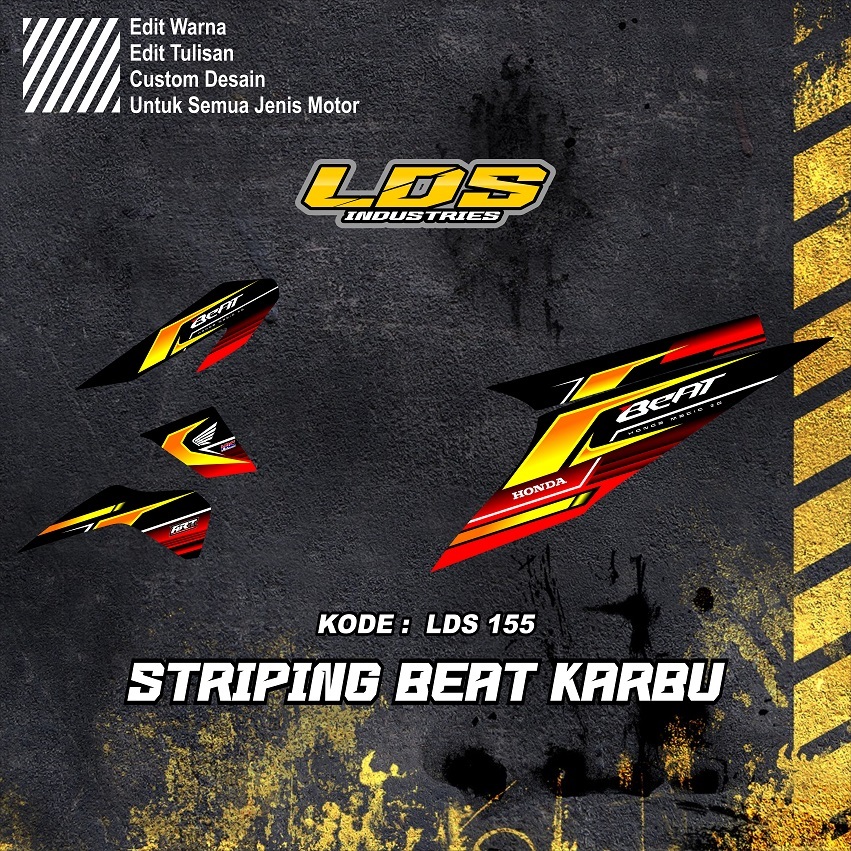 striping beat deluxe hayabusa / striping beat deluxe / striping beat street 2023 variasi / stiker be