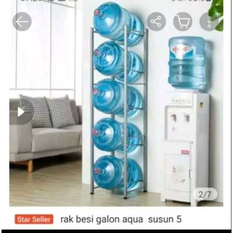 Rak Galon Susun 5 Rak Penyimpanan Galon Susun 5 Rak Dispenser Rak Aqua Galon