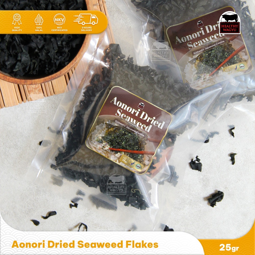 

Dried Cut Wakame Rumput Laut Kering Untuk Ramen Udon Miso 25gr Healthy Wagyu