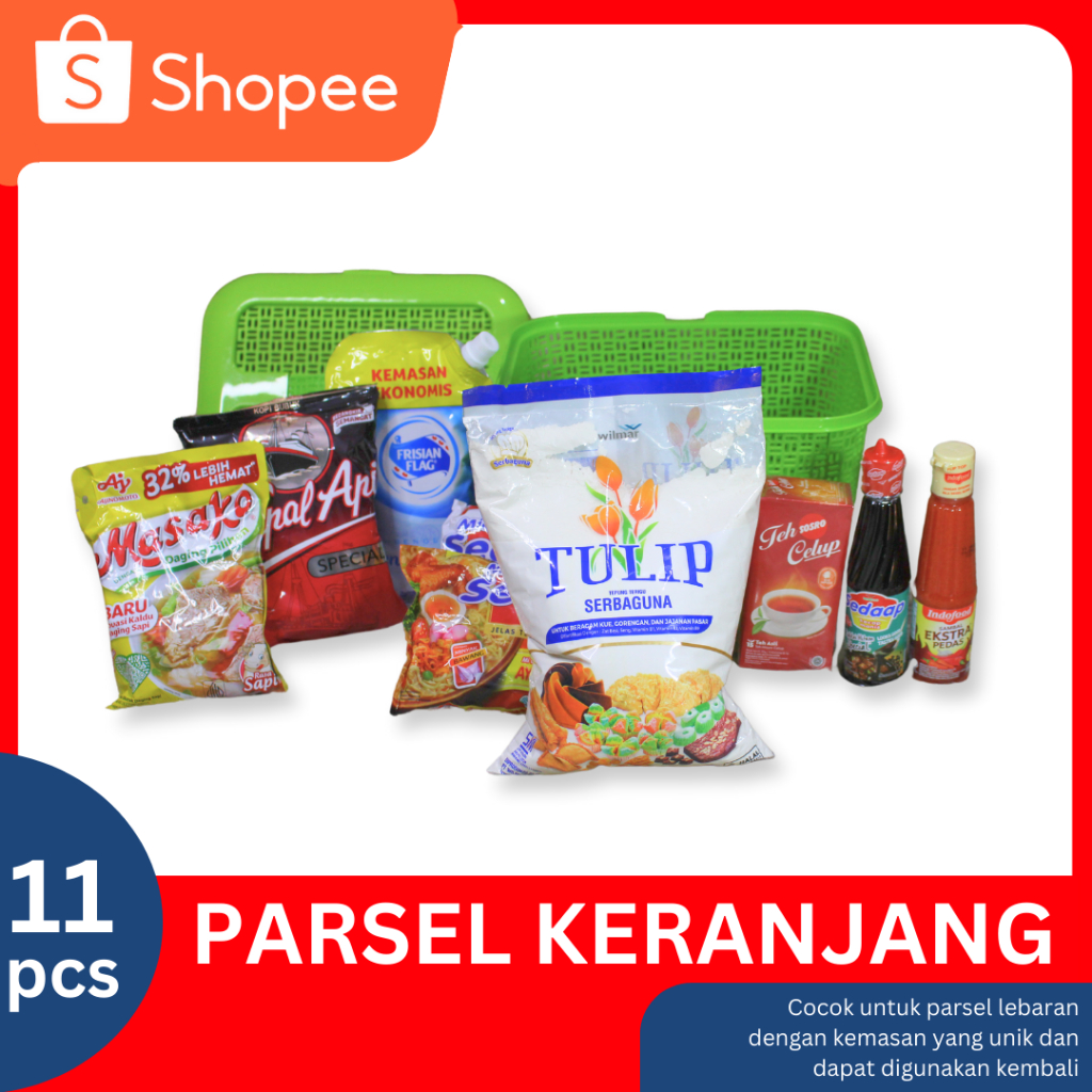 

Parsel Sembako Keranjang Tenteng Lebaran