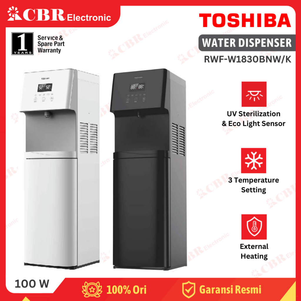 Dispenser Air TOSHIBA Galon Bawah RWF-W1830BNW / RWF-W1830BNW