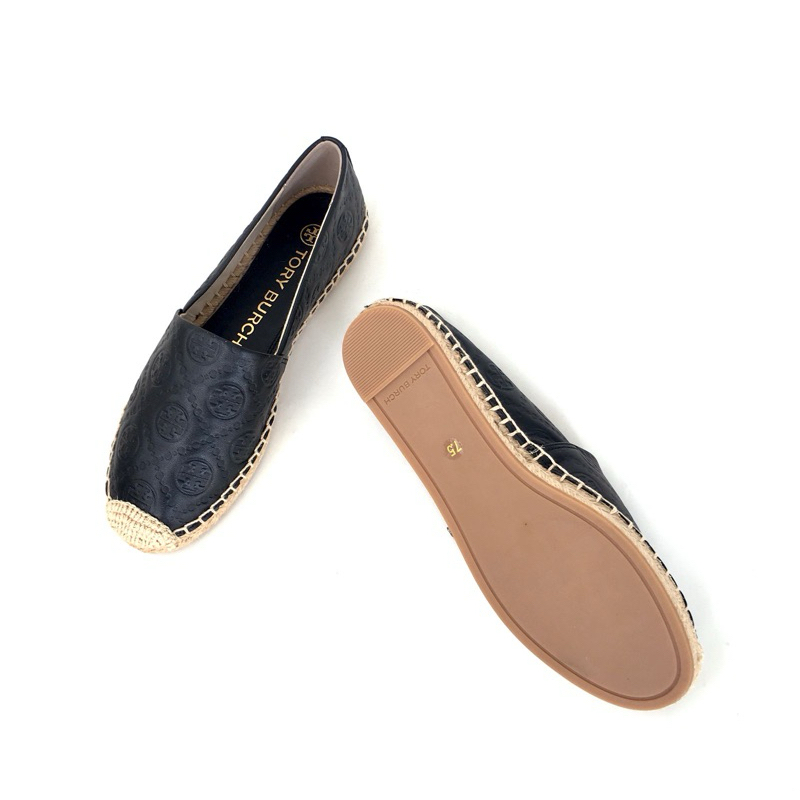 TB T Monogram Leather Espadrille