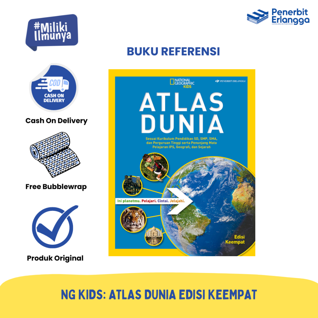 [Erlangga] Buku Atlas Erlangga: Ng Kids Atlas Dunia Edisi Keempat