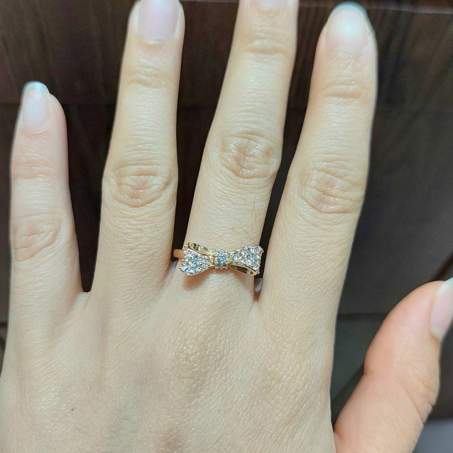 Cincin Emas Wanita Fashion Pita 700 16k 2.32 Gram Size 15 (CH147)
