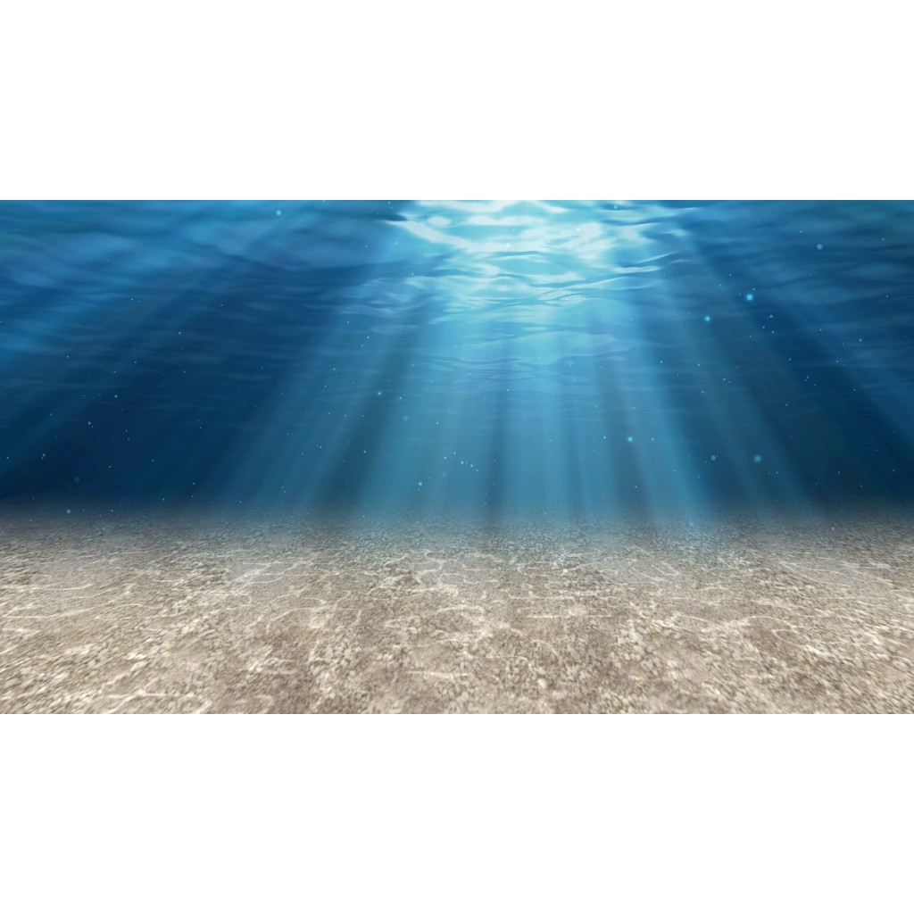 STIKER BACKGROUND AQUARIUM GRADASI BIRU PUTIH ADA BEGRON GRADASI