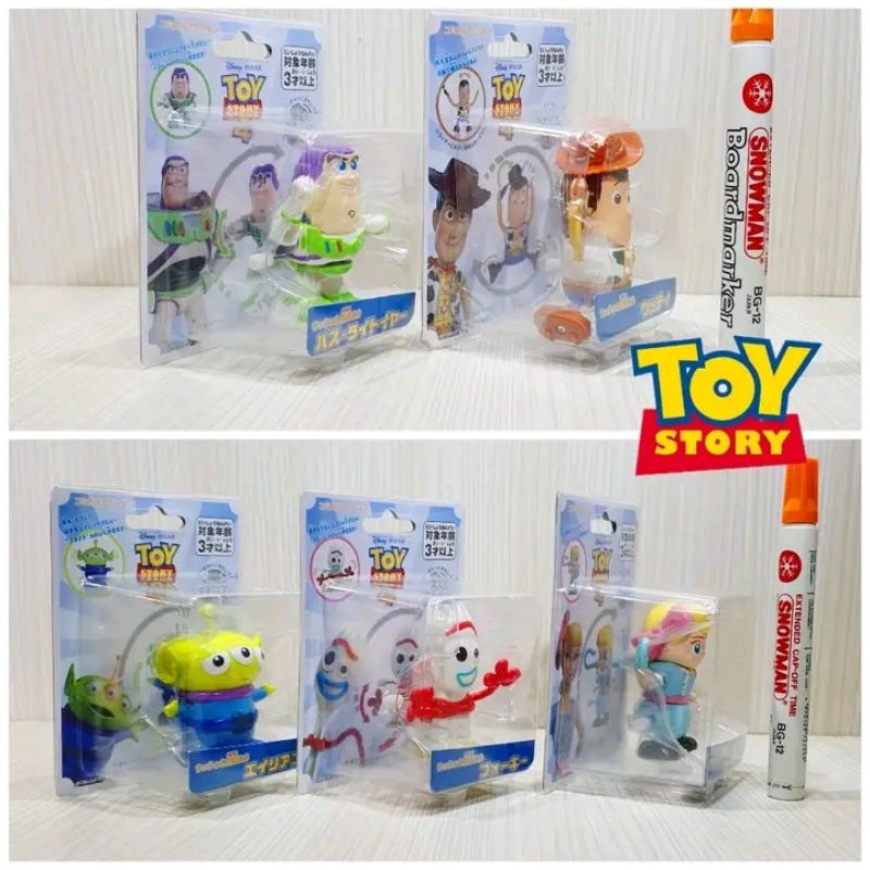 mainan static figureToy story takara tomy movin pixar windup woody buzzlightyear forky alien bo peep