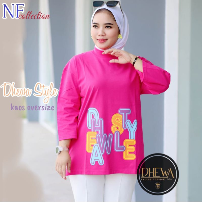 Kaos Oversize wanita Dhewa Style