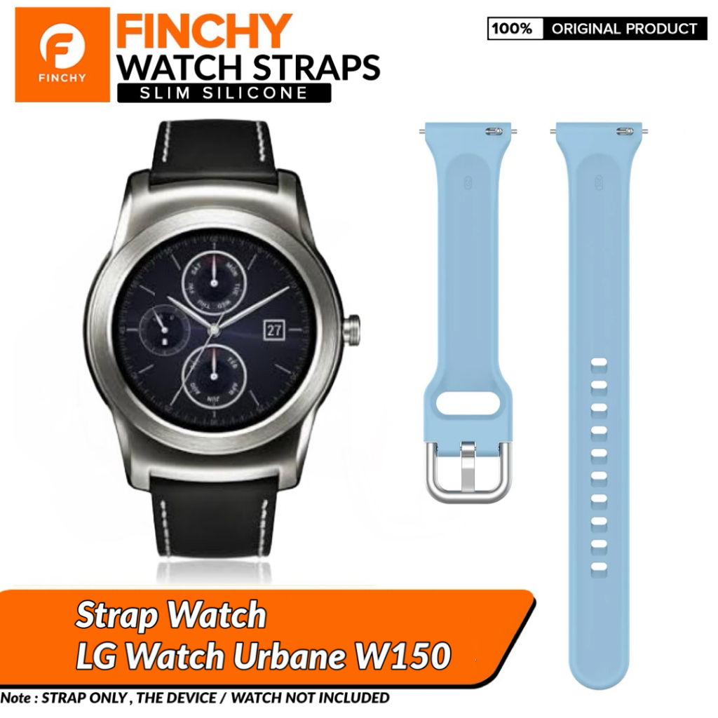 Finchy Slim Silicone Strap LG G watch urbane W150 Replacement adjustable Rubber Wristband Soft TPU