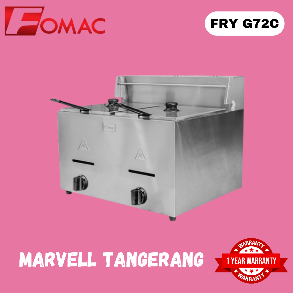 FOMAC FRY G72C Deep Fryer Gas 2 Tungku