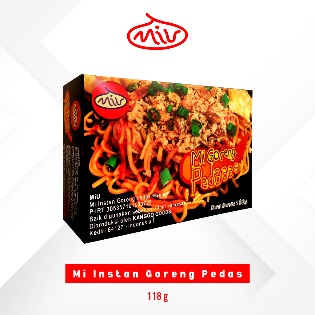 

MiU - Mie Goreng Pedas Instan / ala Mie Gacoan / Mie Geni