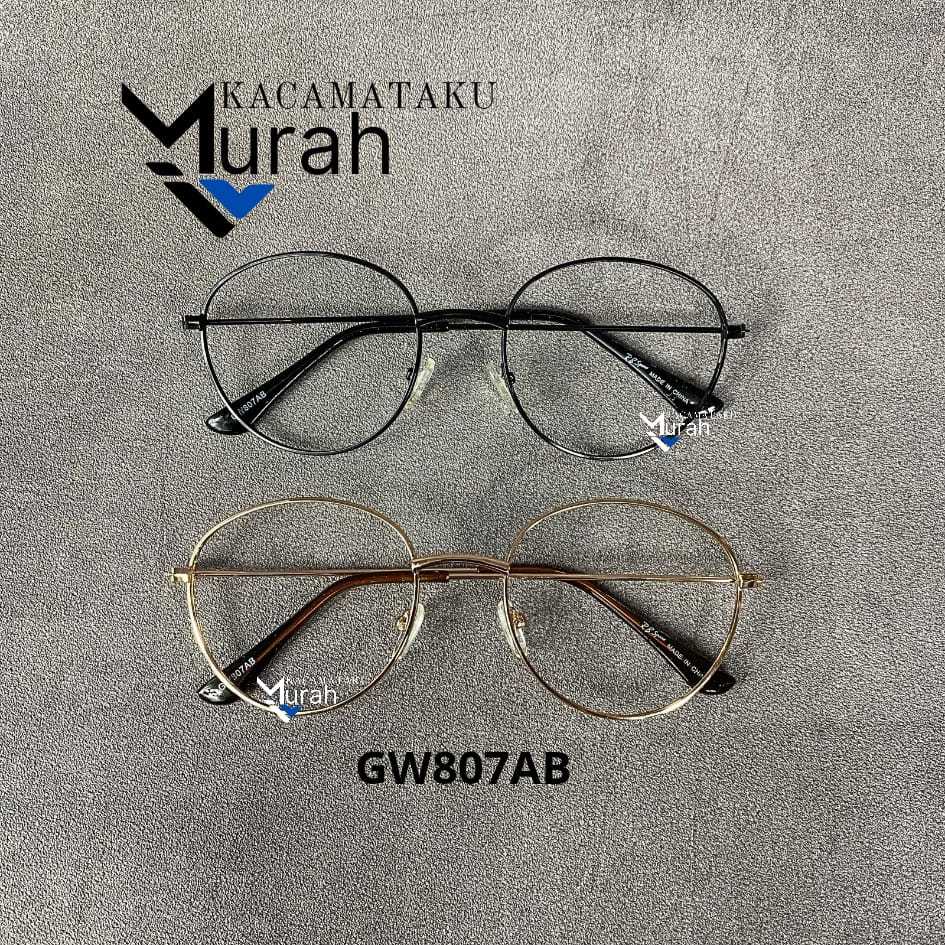 KACAMATA  FRAME GW807AB BULAT KOREA TIPIS PRIA WANITA MUKA KOTAK