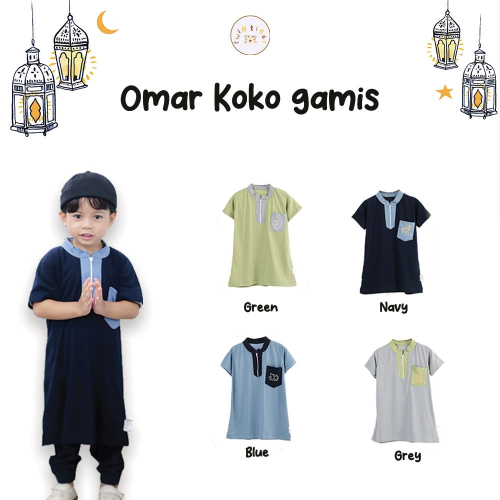Gamis Anak Laki Laki 1-6 Tahun Twin Tiger OMAR KOKO GAMIS Baju Koko Anak Cowok