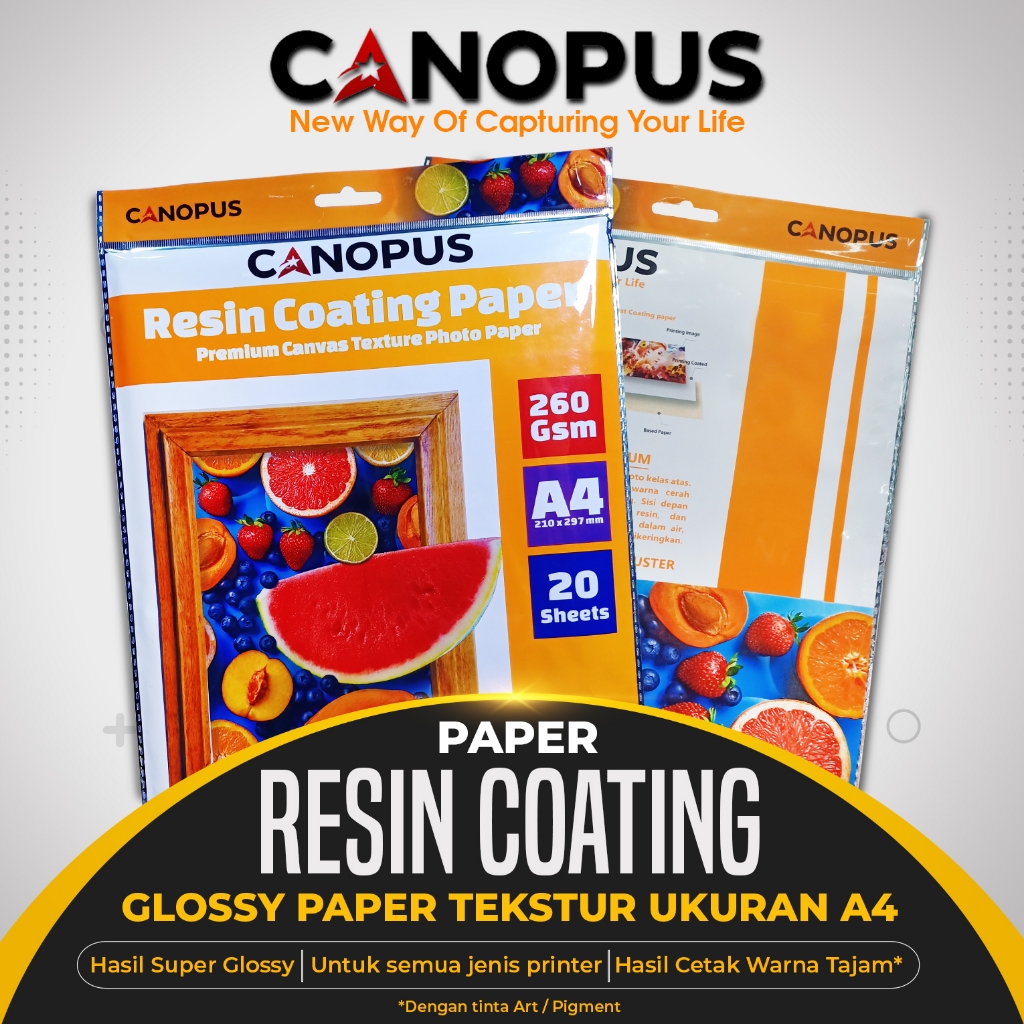 

Kertas Foto Microporous Satin Paper A4 260 Gsm Pasific - Isi 20 by Canopus