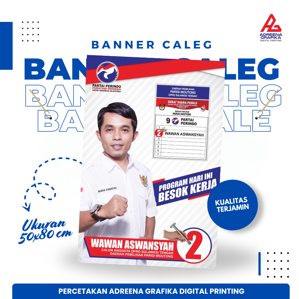 SPANDUK / BANNER CALEG MURAH MAKASSAR