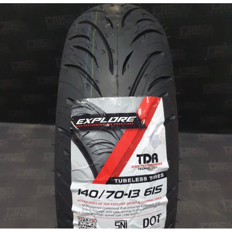 BAN LUAR UKURAN 140/70-13 BAN BELAKANG MOTOR N-MAX/ADV 150 160 TDR EXPLORE