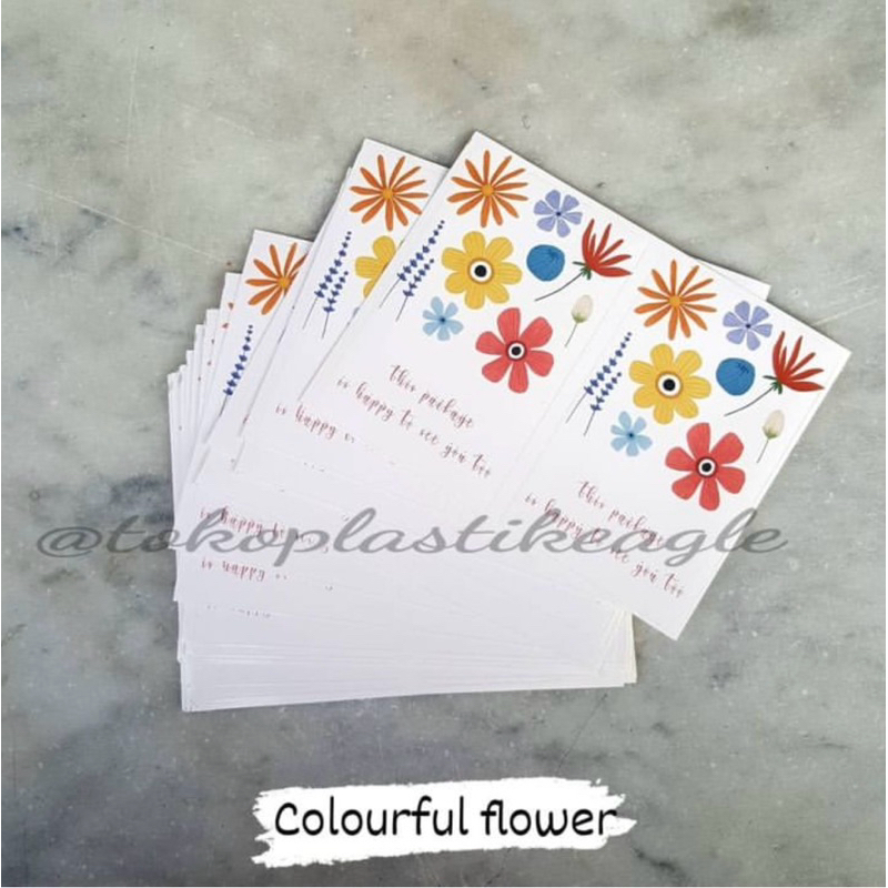 

(isi 50pcs) Sticker online shop "This package is happy to see you too