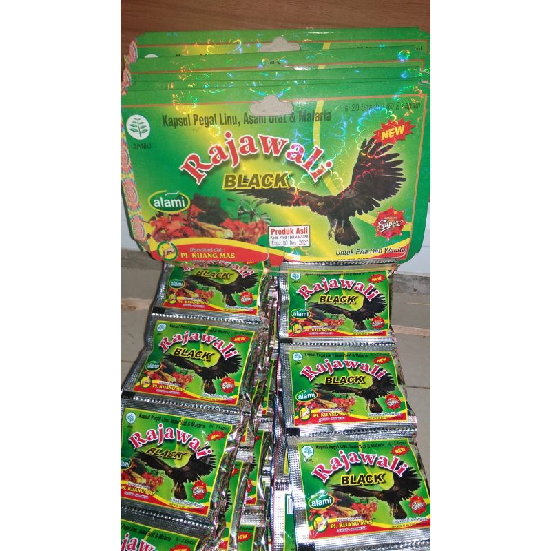 RAJAWALI BLACK ASAM URAT KAPSUL PEGAL LINU NYERI OTOT SENDI ENCOK REMATIK KESELEO KESEMUTAN KECETIT 