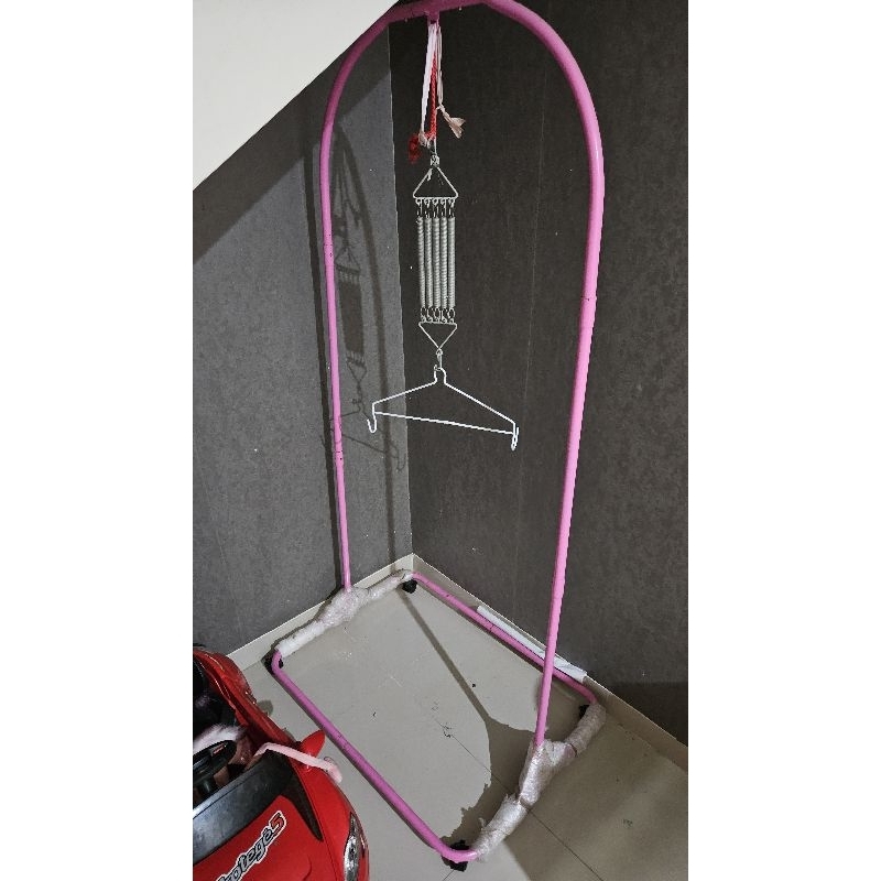 Tiang Stand Ayunan Bayi Paket Preloved Free Kain Ayunan Jaring dan kelambu