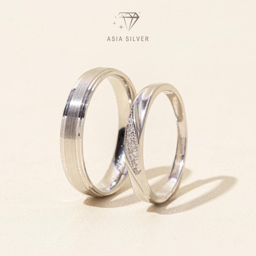 Cincin Couple Perak Silver 925 Tunangan Nikah Kawin Wedding Ring | Cincin Wanita / Pria Perak Silver