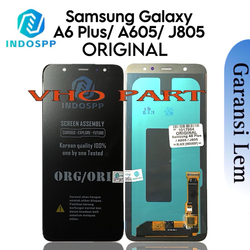 ORIGINAL INDOSPP-LCD Touchscreen Fullset Samsung Galaxy A6+/A6 Plus/A605/J805/SM-A605FN/SM-A605G/SM-