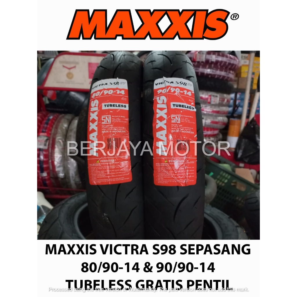 PAKET BAN MAXXIS VICTRA RING 14 809014 909014 TUBELESS GRATIS PENTIL