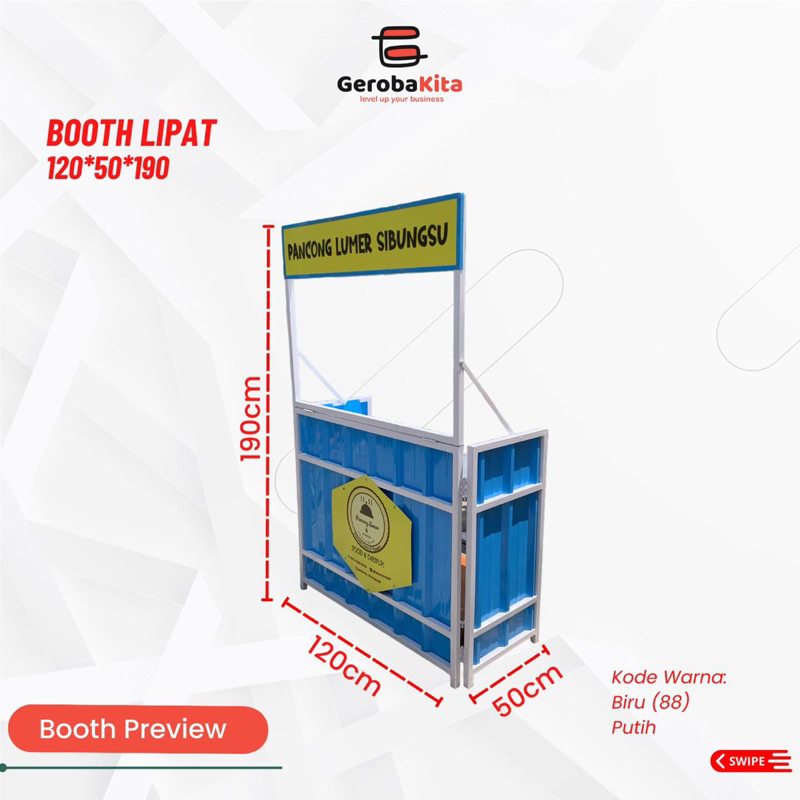 Booth Lipat 120x50x190