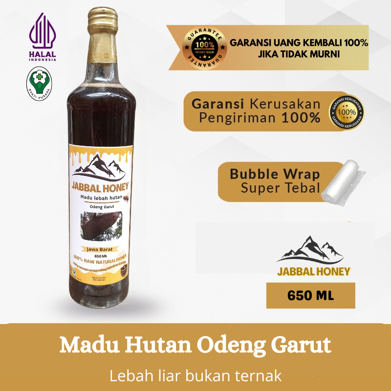 

Jabbal Honey Madu Odeng Garut 650 ML Premium RAW Honey