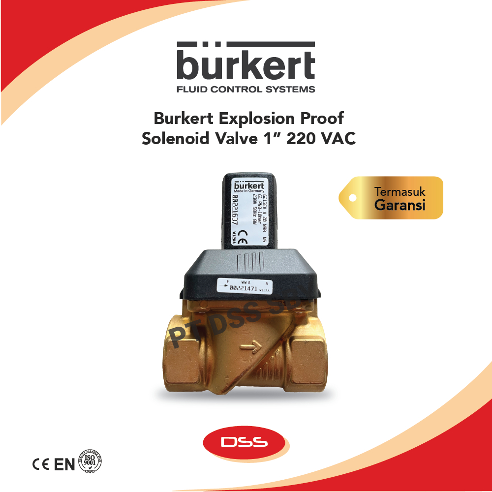 Burkert Explosion Proof Solenoid Valve 1 Inch