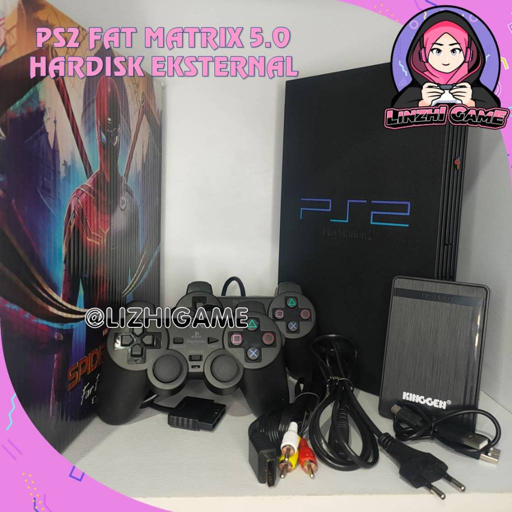 PS2 Playstation2 FAT Tebal MATRIX 5.0 harddisk internal & eksternal 120GB | 160GB | 250GB | 320GB | 