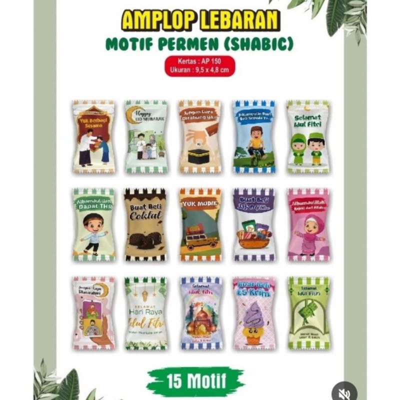 

AMPLOP LEBARAN IDUL FITRI MOTIF (PERMEN, PELUK & PENDEK 1pax isi 10pc)