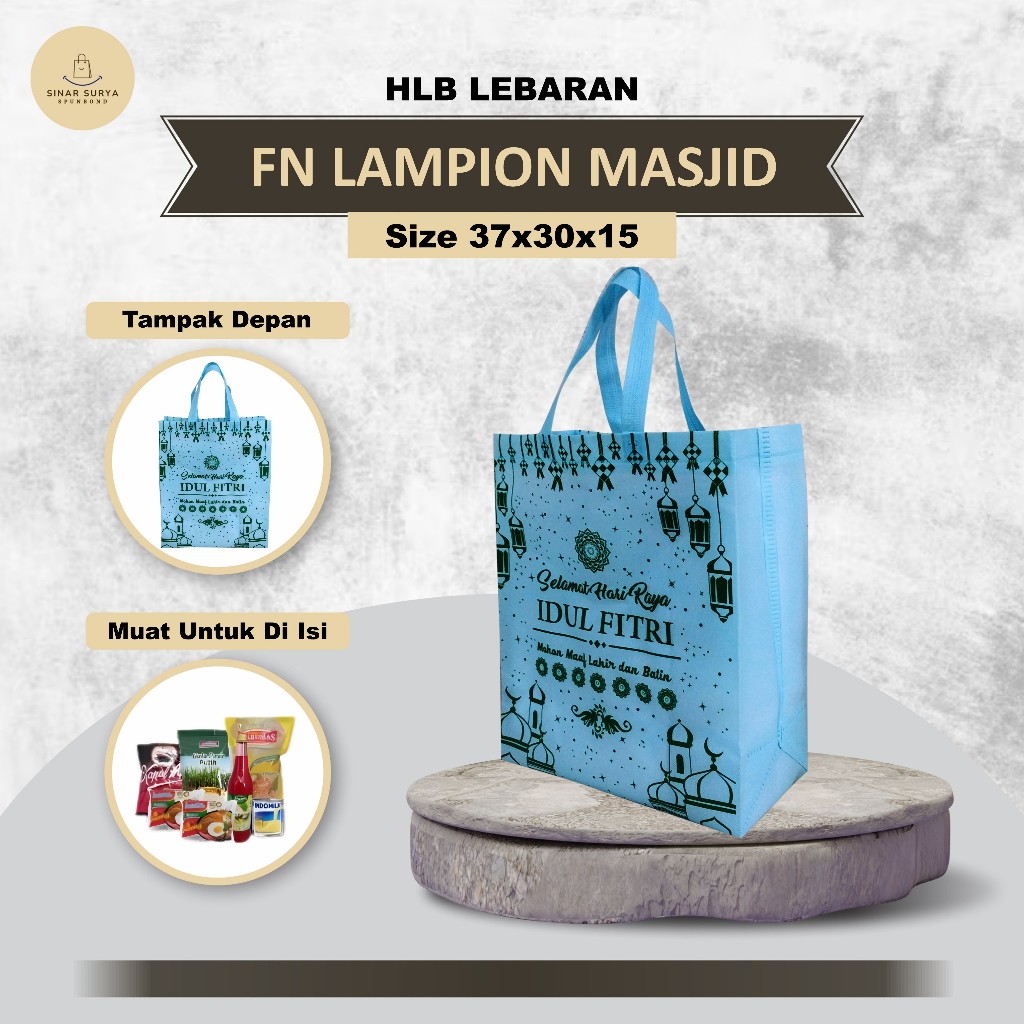 

Tas Parcel Goodie Bag Idul Fitri Lebaran |Tas Lebaran | Goodie Bag Lebaran Sablon | Tas Bingkisan Idul Fitri 37X30X15