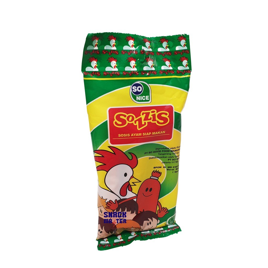 

So Nice Sozzis Sosis Siap Makan ayam - Netto 75 gr (Isi 3 pcs)