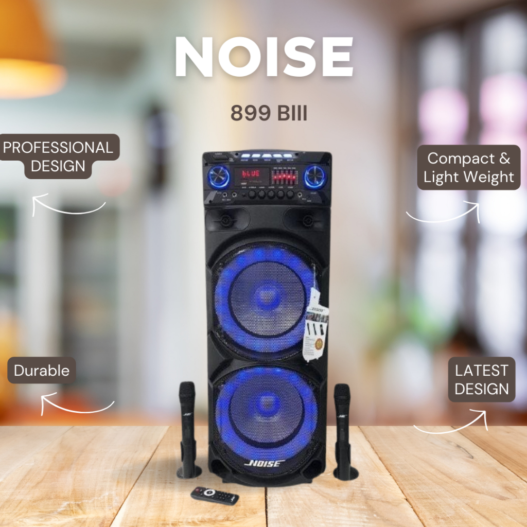 SPEAKER PORTABLE NOISE 899 BIII  / 899BIII / 899-BIII 2 X 10 INCH BLUETOOTH USB RESMI NOISE
