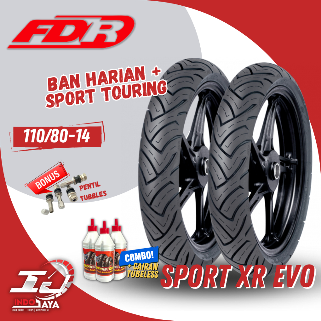 (READY COD) BAN LUAR FDR SPORT XR EVO (110/80-14) RING 14 / - 14 BAN MATIC TUBELESS / TUBLES /  PCX 